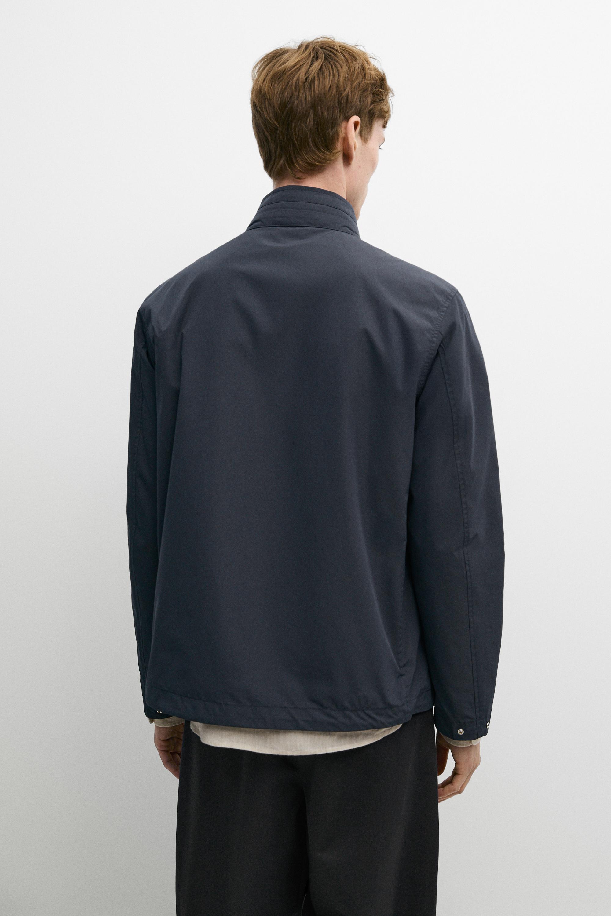 Technical fabric jacket with pocket details